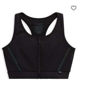 TomboyX Swim Racerback Zip Top LC - Black Ombre